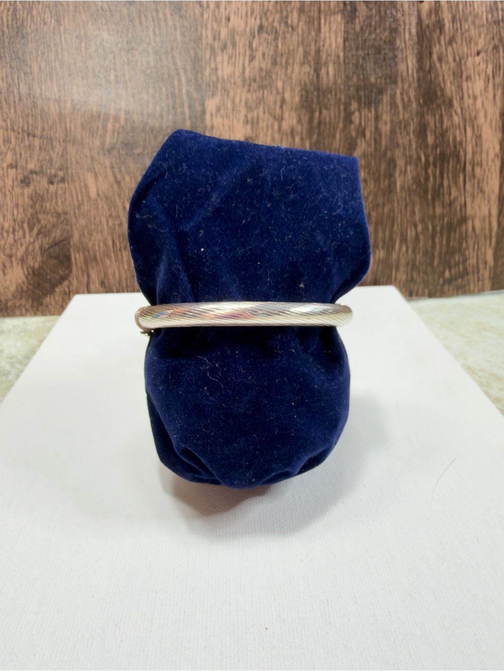 Vintage MILOR Italy 925 Sterling Silver Twisted Hinged Bangle Bracelet 16g